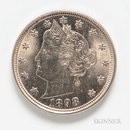 1898 Liberty Head Nickel. Estimate $100-150