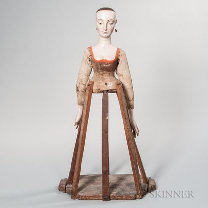 Carved and Painted Cage Doll