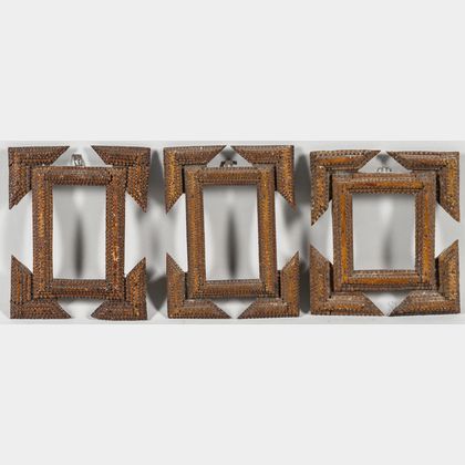 Three Small Tramp Art Frames