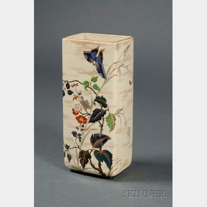 French Faience Aesthetic Movement Vase