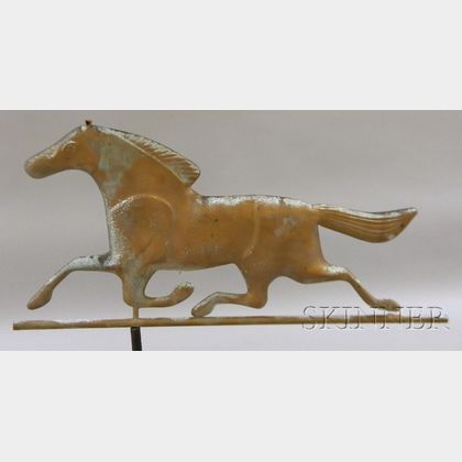 Molded Copper Running Horse Weather Vane