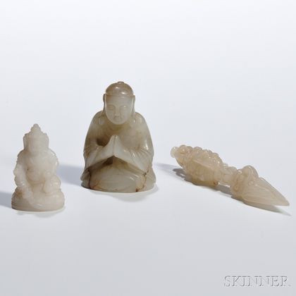 Three Miniature Hardstone Buddhist Carvings