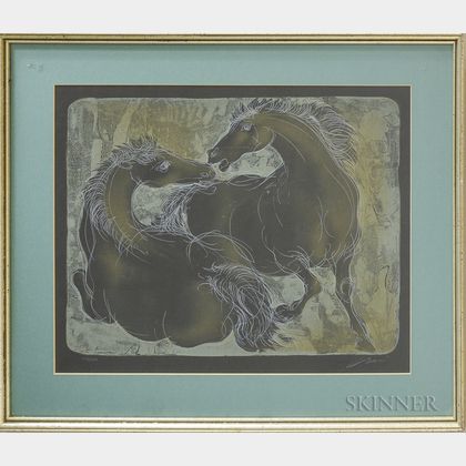 Hans Erni (Swiss, 1909-2015) Two Horses