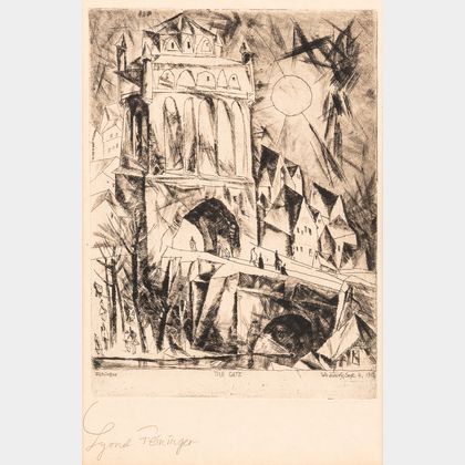 Lyonel Feininger (German/American, 1871-1956) The Gate (Das Tor)
