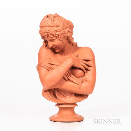 Minton Red-tinted Parian Bust of Venus After Clodion