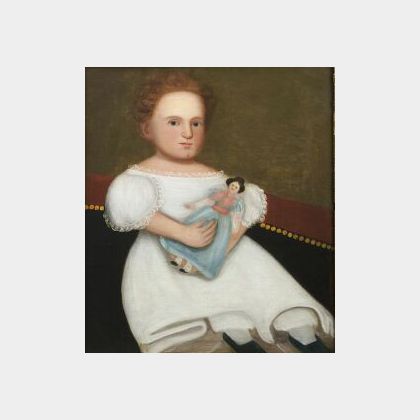 Zedekiah Belknap (New England, 1781-1858) Child in White with Doll.
