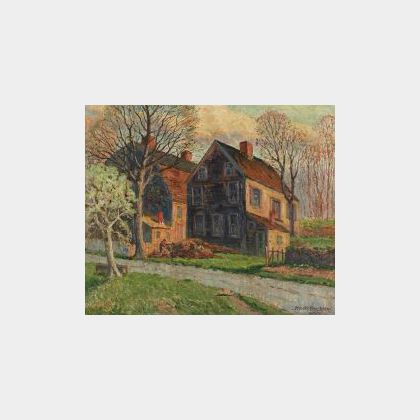 Henry Orne-Rider (American, b. 1860) The Old Sibley Houses, Weston Mass.