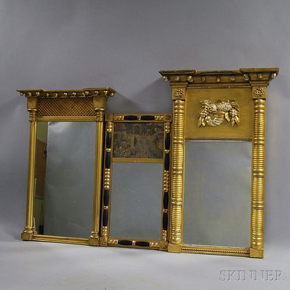 Three Federal and Federal-style Gilt Mirrors