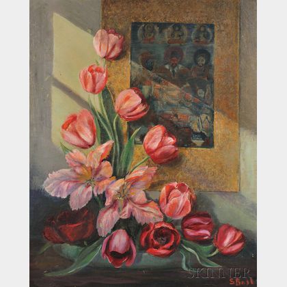 Sara Metzner Boal (American, 1896-1979) Still Life with Flowers