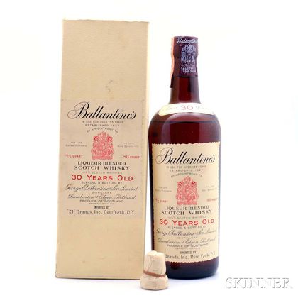 Ballantines 30 Years Old, 1 4/5 quart bottle (oc) 