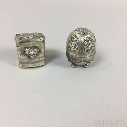 Two Small Pieces of Silver Tableware