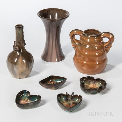 Seven Fulper Pottery Arts and Crafts Items