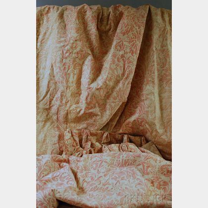 Set of Fortuny Wax Resist Cotton Drapes