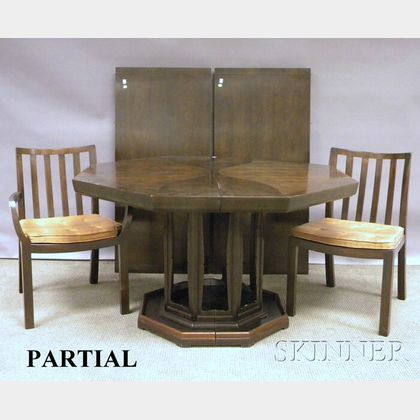 Mid-Century Modern Baker Dining Table and Chairs