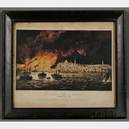 Currier & Ives, publishers (American, 1857-1907) THE GREAT FIRE AT BOSTON.