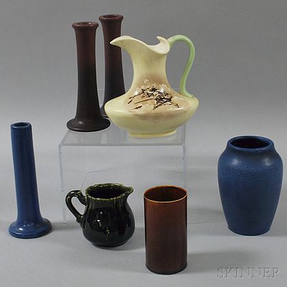 Seven Pieces of American Art Pottery