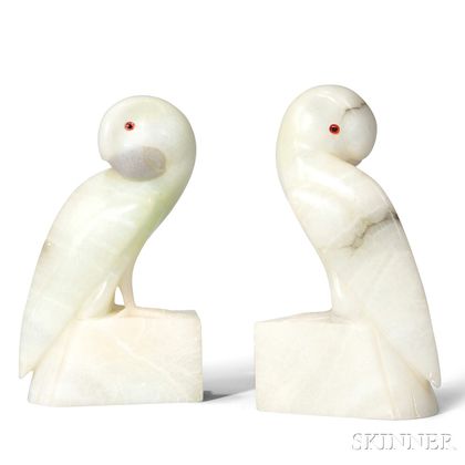 Pair of Art Deco-style Parrot Bookends 
