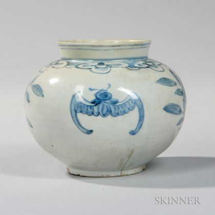 Small Blue and White Porcelain Jar