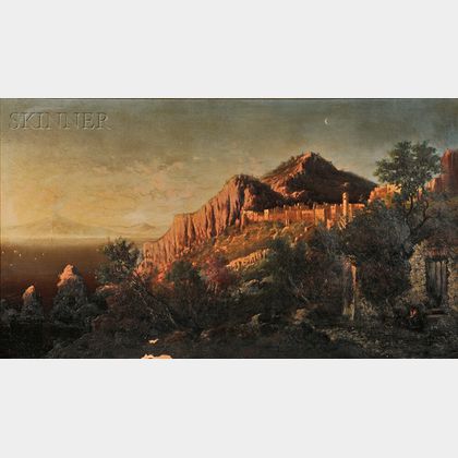 George Loring Brown (American, 1814-1889) Near Sun Set / A View of Capri