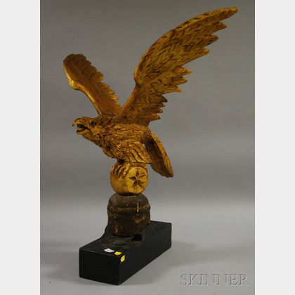 Carved Giltwood Pilothouse Eagle