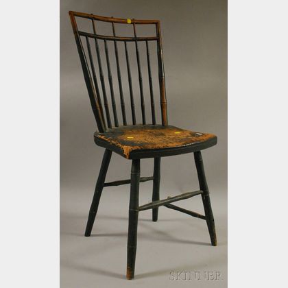 Windsor Green-painted Birdcage Side Chair