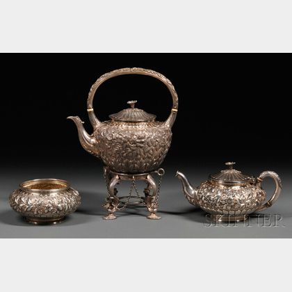 Three-Piece Sterling Silver Teaware