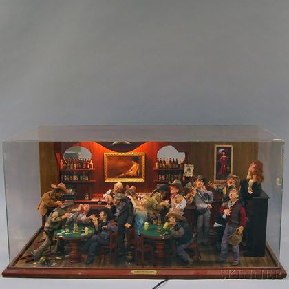 Two Cased Wild West Dioramas