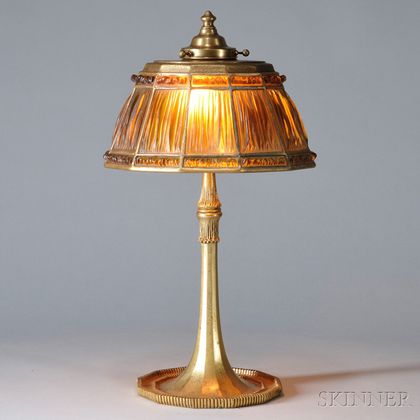 Tiffany Linenfold Table Lamp 