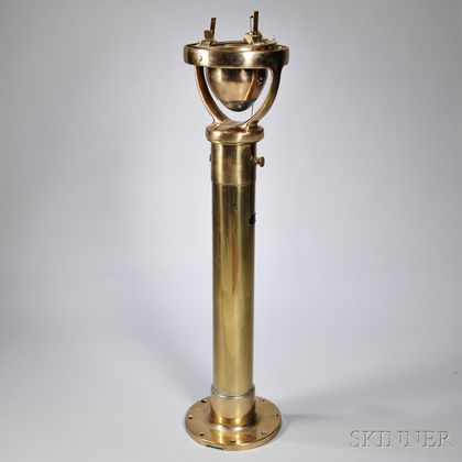 Brass Mark XV Sperry-Gyro Compass Repeater on Brass Pedestal