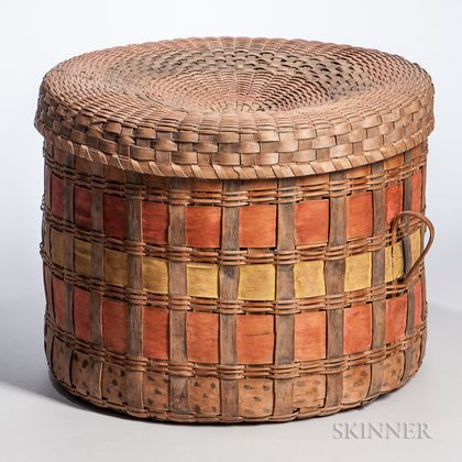 Painted Splint Woven Basket