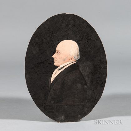 Attributed to James Sharples Sr. (Pennsylvania/New York/England, 1751/52-1811) Profile Portrait of John Quincy Adams
