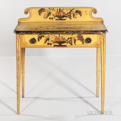 Yellow-painted Dressing Table