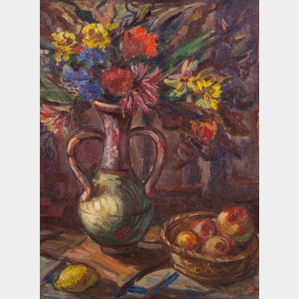 Walt Kuhn (American, 1877-1949) Still Life with Jug of Flowers