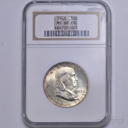 1948 Franklin Half Dollar, NGC MS66. Estimate $200-400