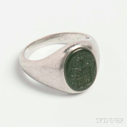 Tiffany & Co. Platinum Intaglio Ring