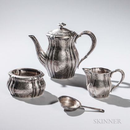 Three-piece Scandinavian .830 Silver Tea Service