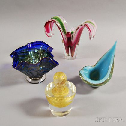 Four Pieces of Modern Glass