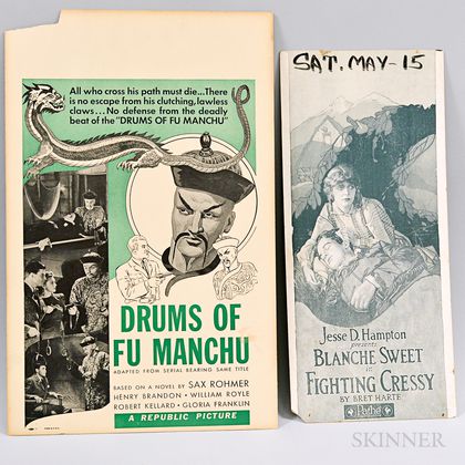 Drums of Fu Manchu and Fighting Cressy Posters