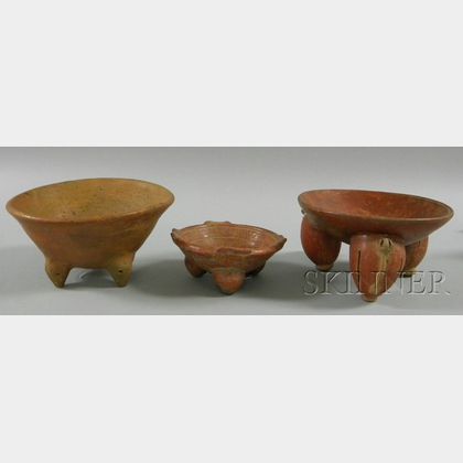 Three Pre-Columbian Tripod Bowls