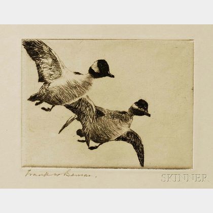 Frank Weston Benson (American, 1862-1951) Flying Buffleheads