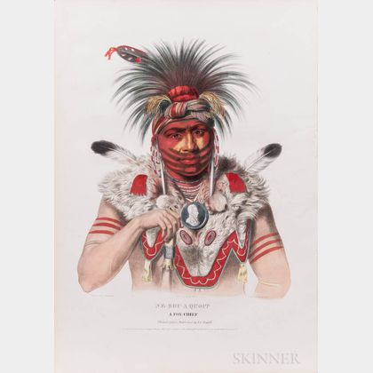 McKenney, Thomas (1785-1859) and James Hall (1793-1868) Eight Indian Portraits [from] History of the Indian Tribes of North America.