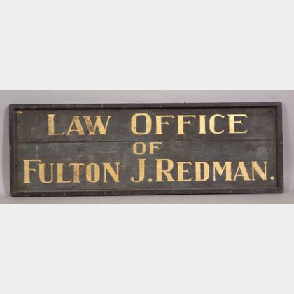 Painted Wooden Law Office Trade Sign
