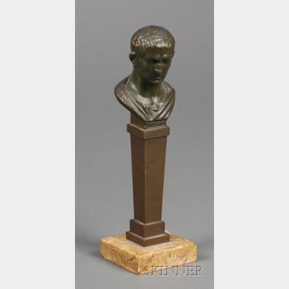 Small Bronze Grand Tour Bust of Julius Caesar