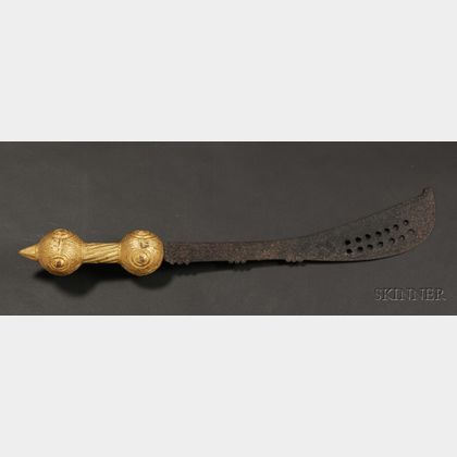 African Wood and Metal Ceremonial Sword