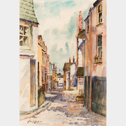 Cyril Lewis (British/American, b. 1903) St. Ives, Cornwall, England.
