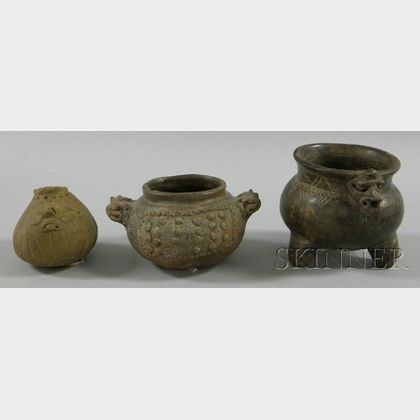 Three Pre-Columbian Brownware Bowls