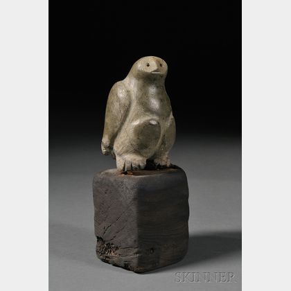 Inuit Carved Soapstone Owl