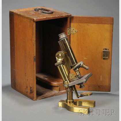 Lacquered Brass Compound Microscope