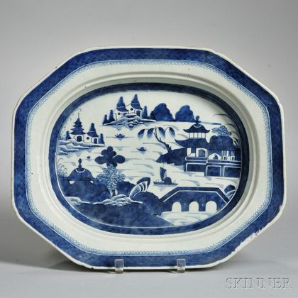 Large Canton Porcelain Platter