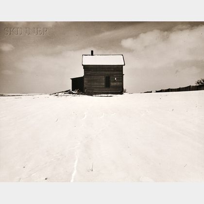 Wright Morris (American, 1910-1998) Farmhouse in Winter, near Lincoln, Nebraska